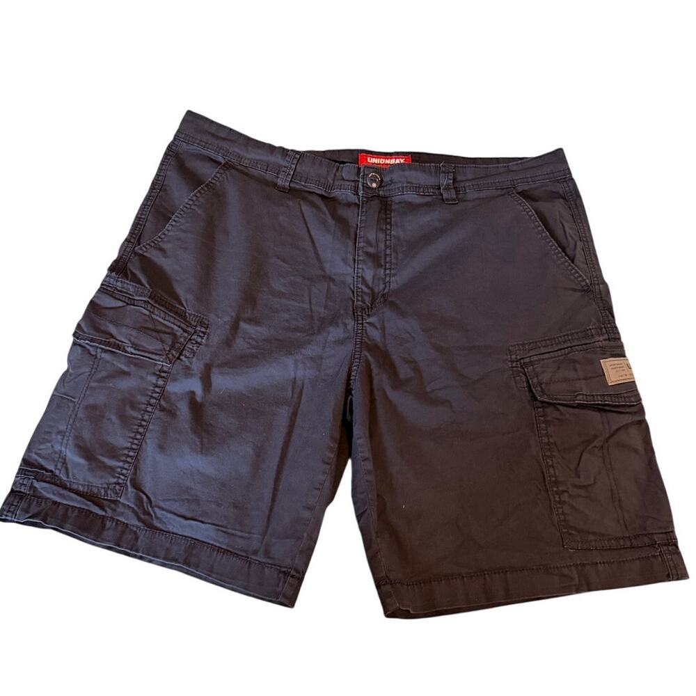 Unionbay Men’s Cargo Shorts Size 38 Navy Blue Cotton Stretch Utility Pockets